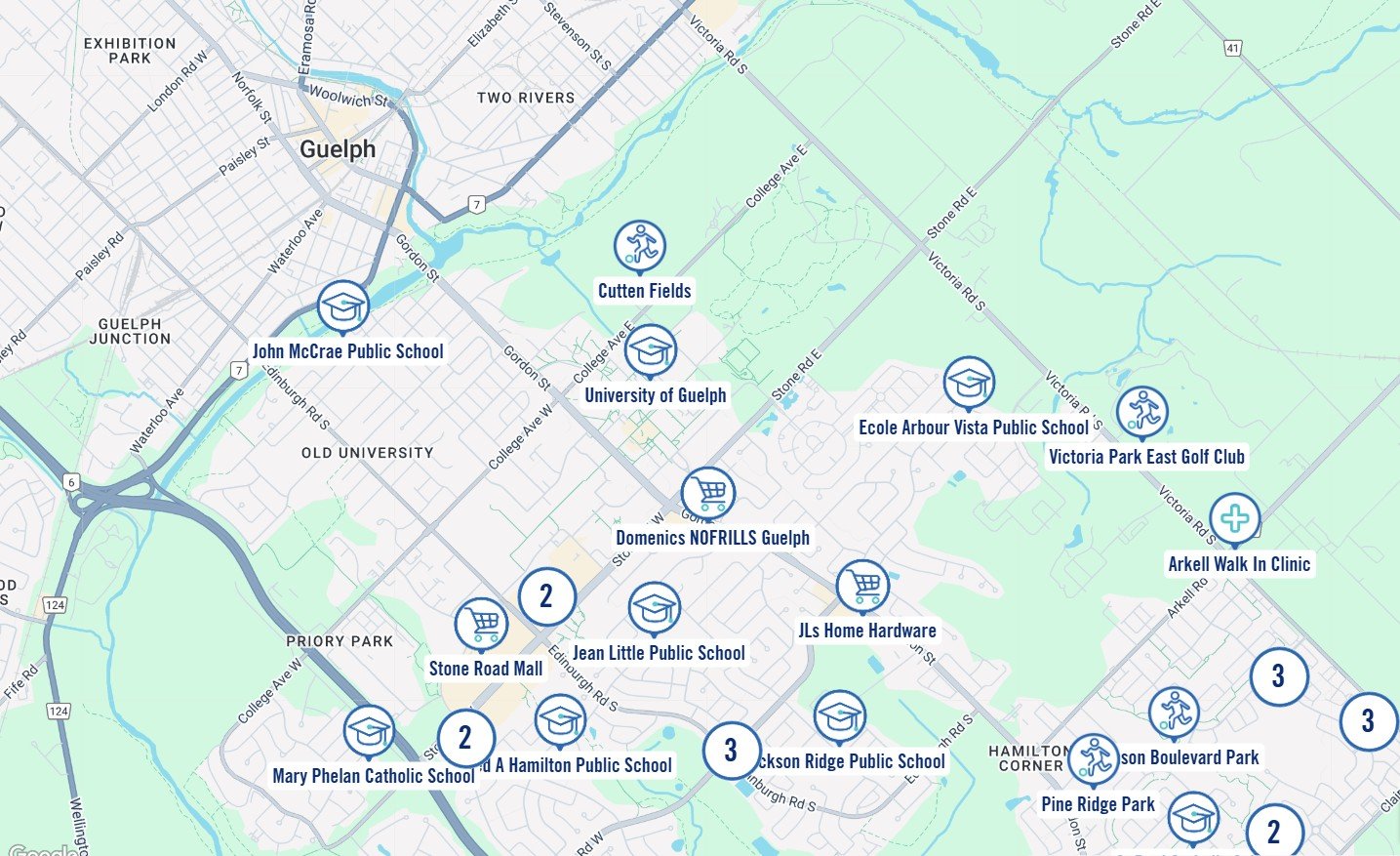 Guelph neighborhood amenities